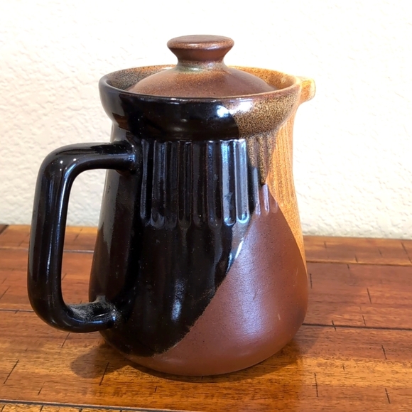 Vintage 70's Stoneware Pottery Teapot Tea Pot with Dipped Glaze - Robert Maxwell - Picture 3 of 7